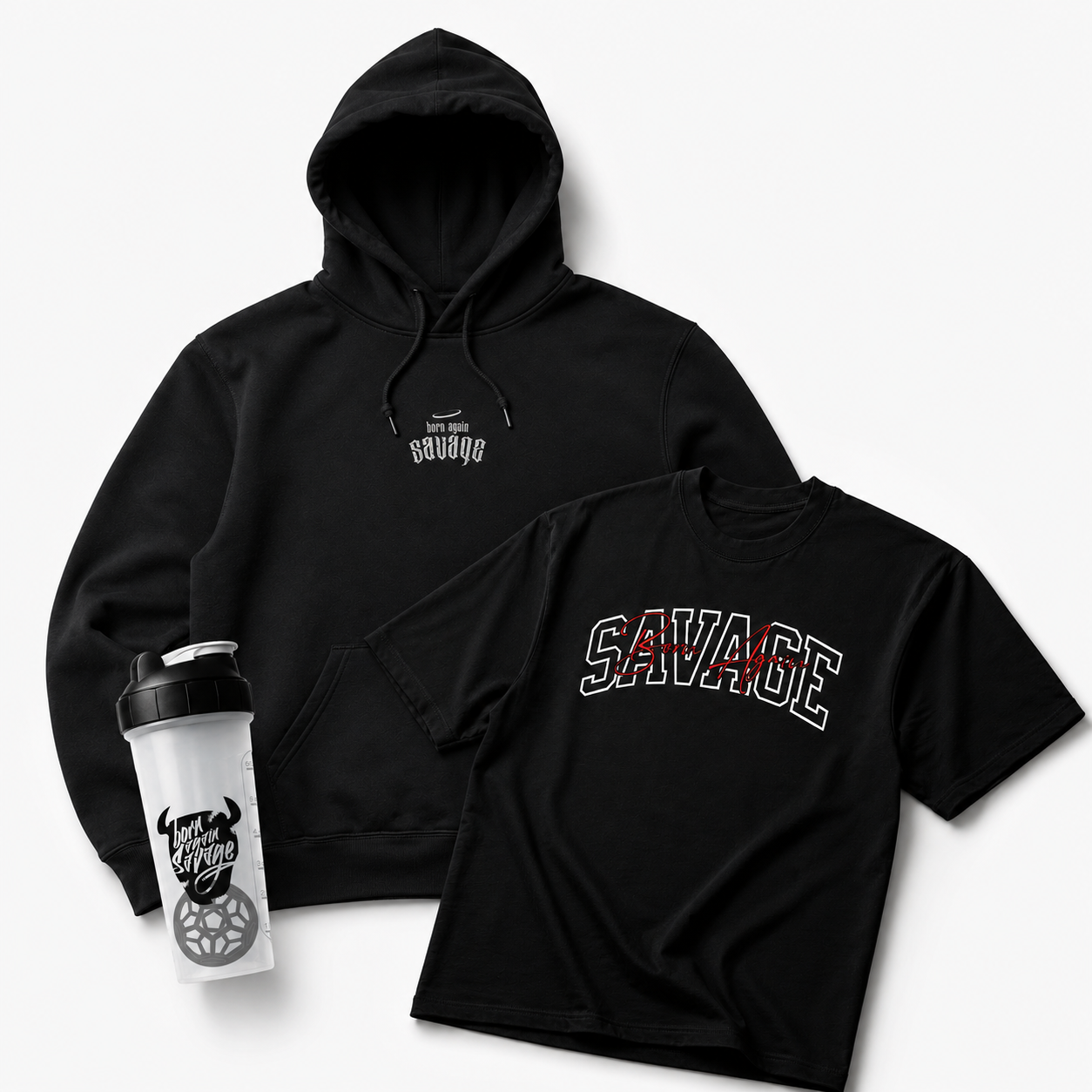 Savage Lifestyle Pack (Hoodie + Tee + Shaker)