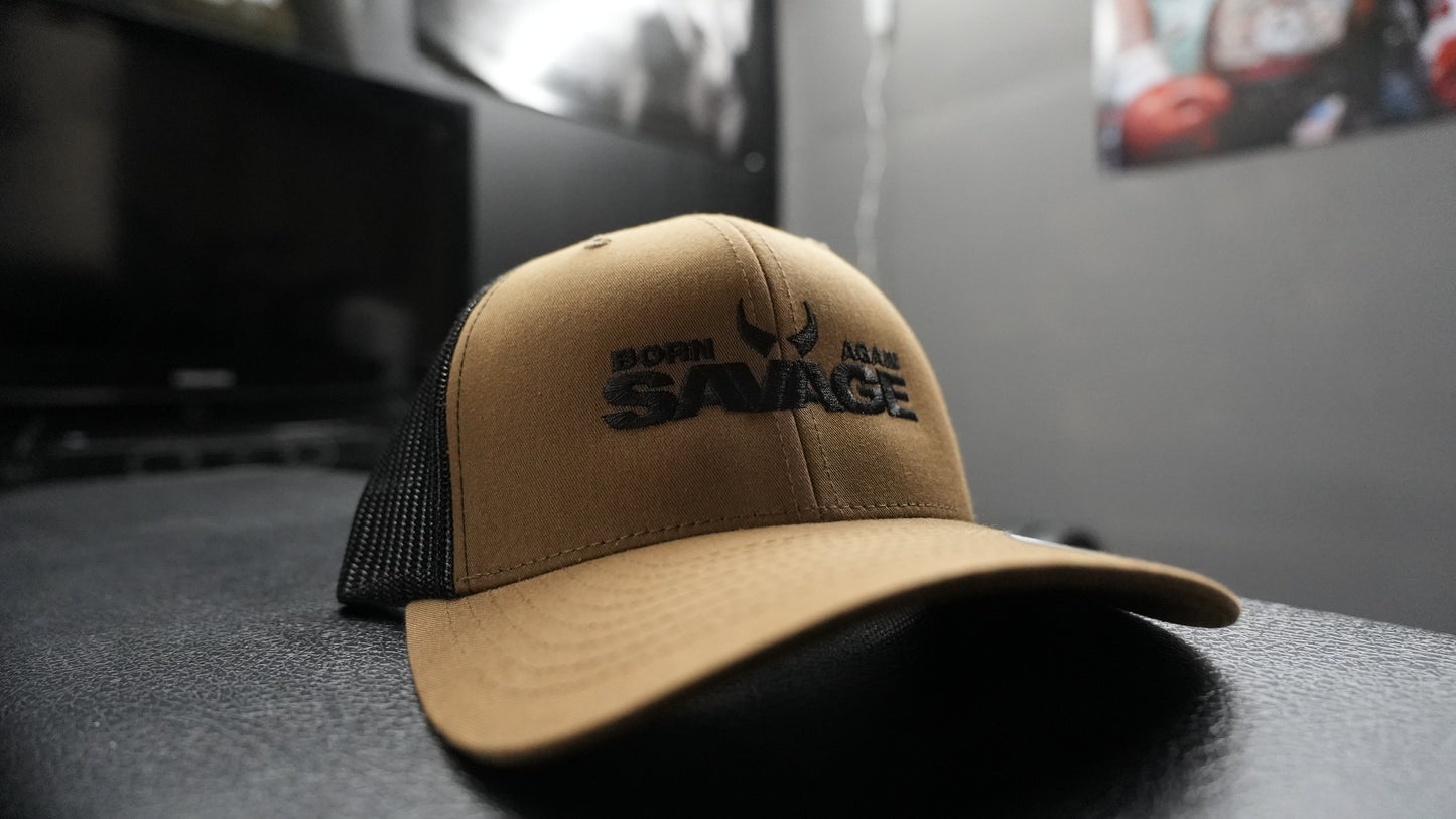 Coyote Brown and Black Snapback